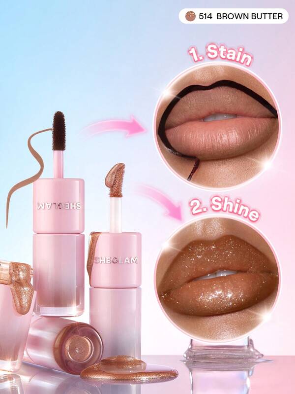 SHEGLAM Line To Shine Peel-Off Lip Tint & Gloss Duo