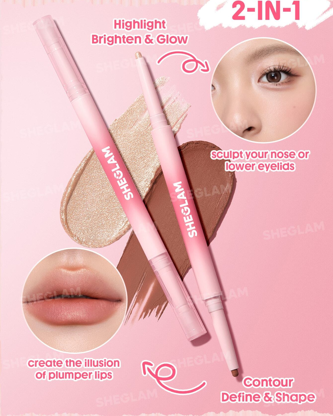 SHEGLAM Silky Glow Lip & Eye Pen