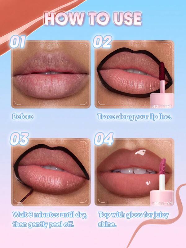 SHEGLAM Line To Shine Peel-Off Lip Tint & Gloss Duo